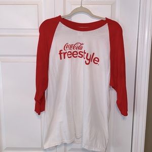 Coca-Cola Freestyle Half-Sleeve Baseball Tee Shirt